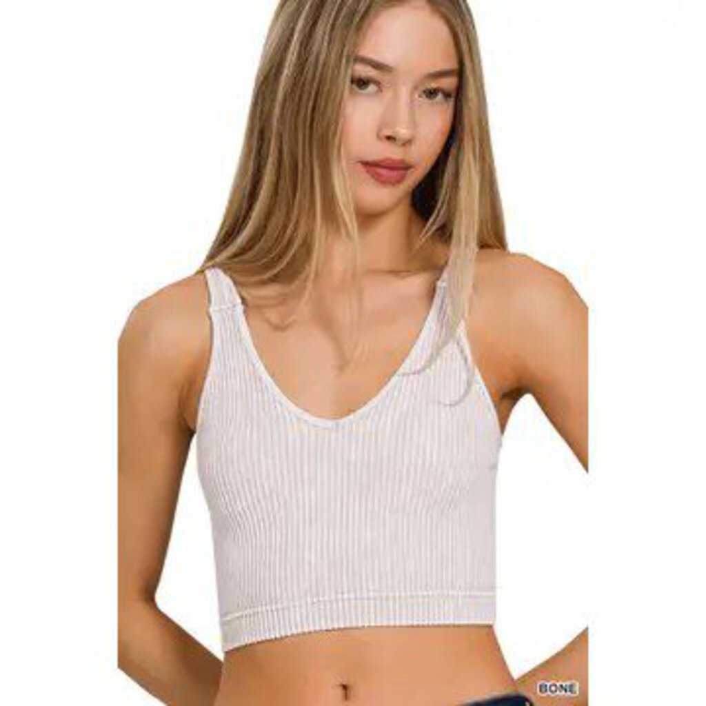 V-NECK CROP TANK