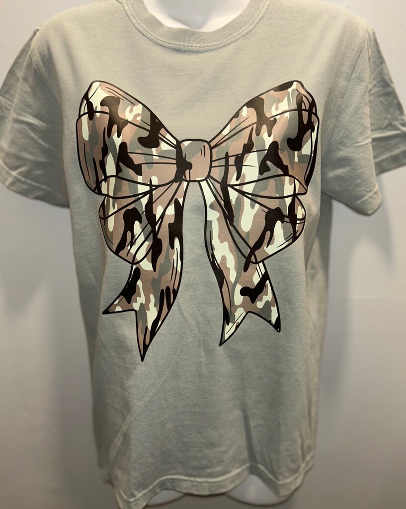 Camo Bow Comfort Color Tee