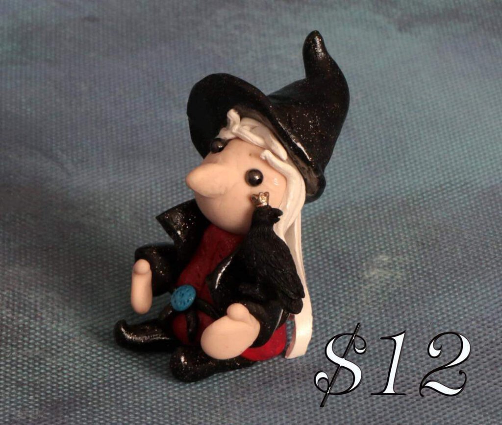 polymer sm witch with leather jacket - bc