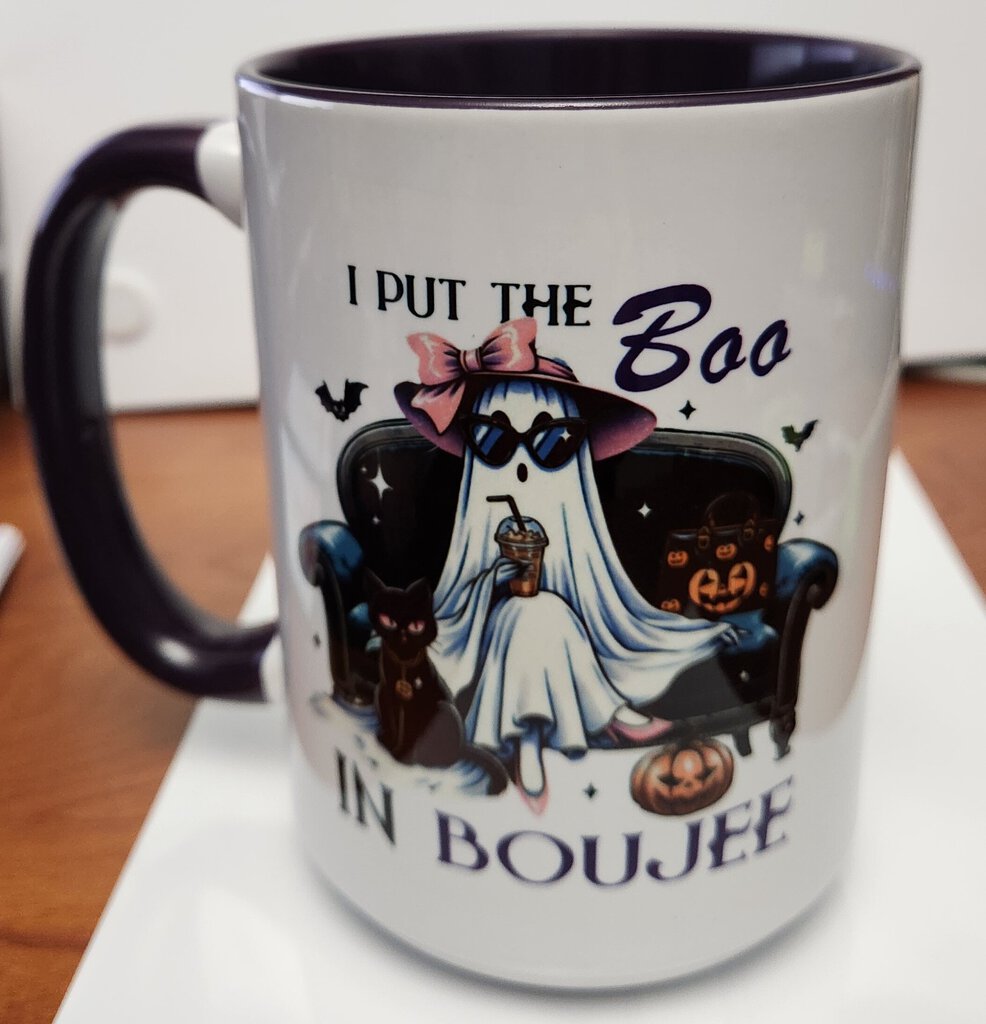 I Put The Boo in Boujee Mug Prple 15oz