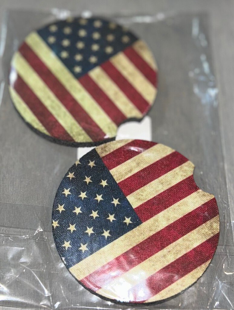 Flag Car Coasters Dbl