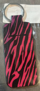 Pnk Prple Zebra Chapstick KC set