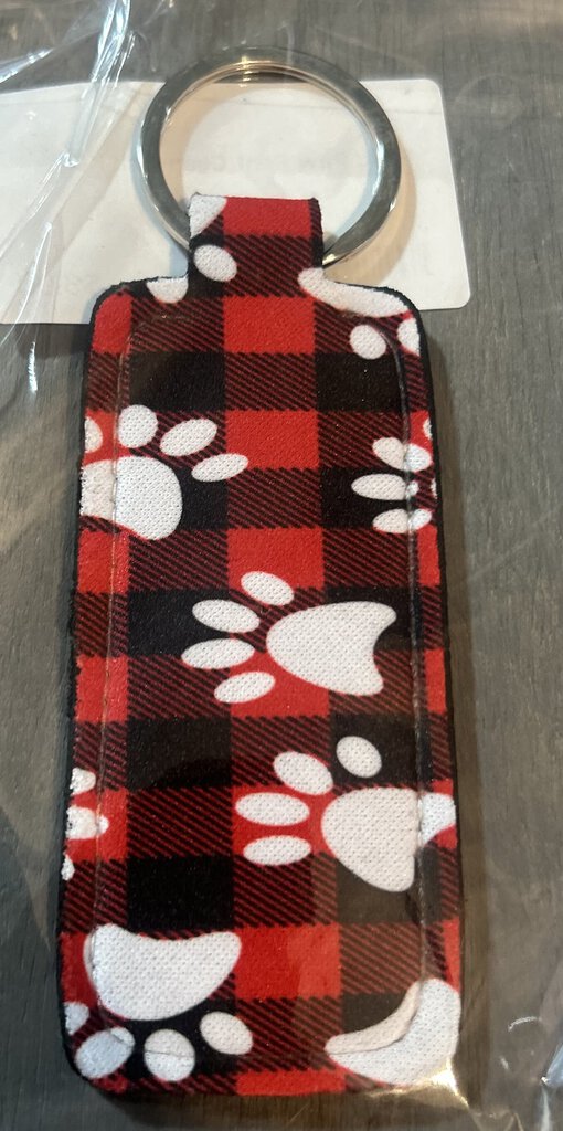 Plaid Paw Print Chapstick KC