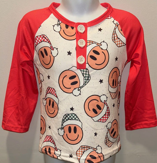 Santa Smiley Raglan