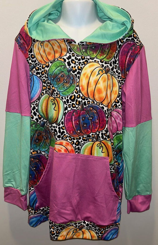 Colorful Leopard Pumpkin Hoodie