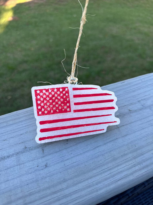 Red American Flag Freshie