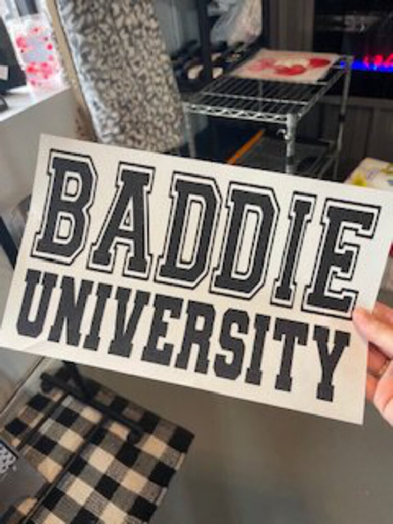 Baddie University( Single Color Transfer)