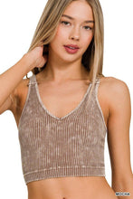 Load image into Gallery viewer, Washed Seamless V-Neck Crop Tank
