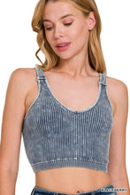 Load image into Gallery viewer, Washed Seamless V-Neck Crop Tank
