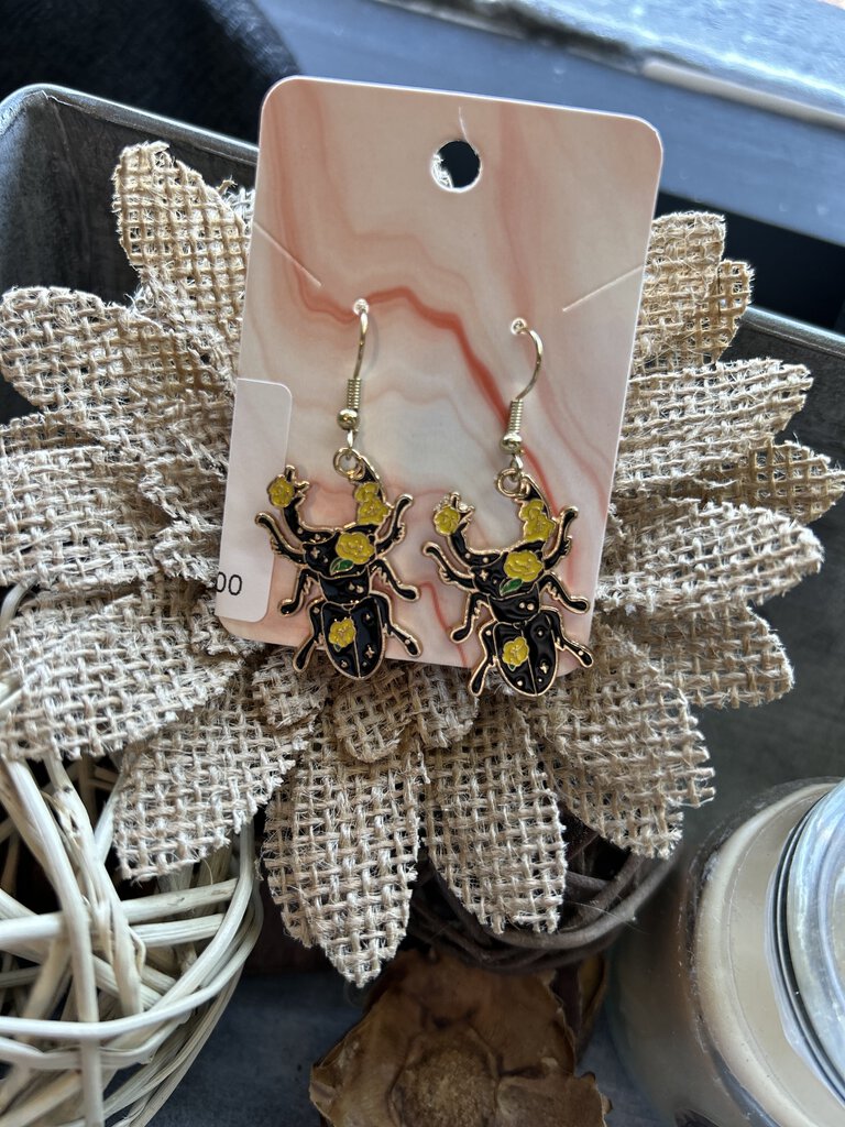 Beetle earrings