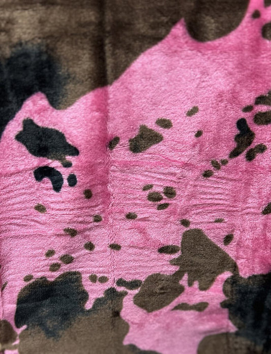 Hot pink cow print