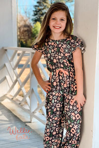 Peach Floral Romper