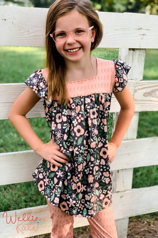 Peach Floral Set
