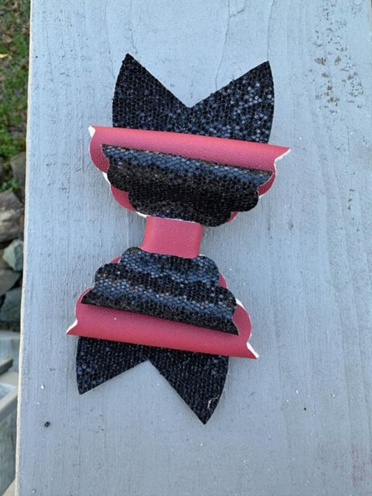 Burgandy and Black Dble Bow