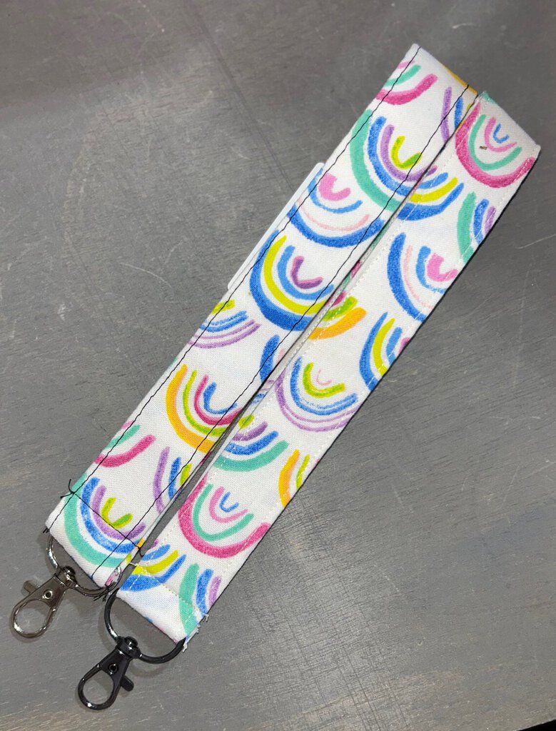 Rainbow Fabric Wristlet