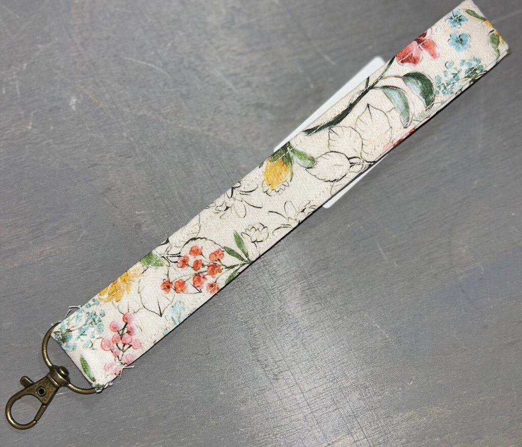 Floral Fabric Wristlet