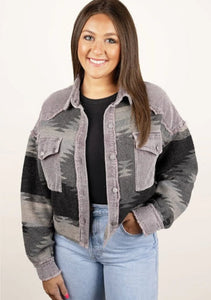Aztec Cropped Shacket