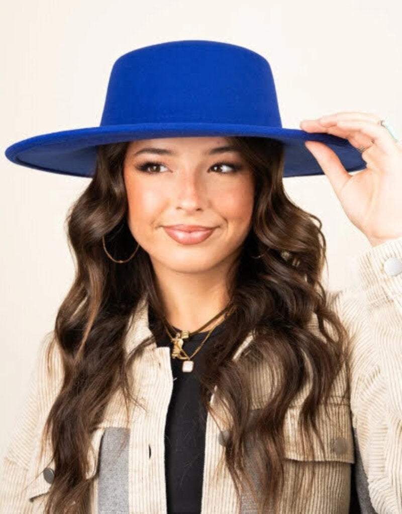 Georgiana Royal Blue Felt Hat