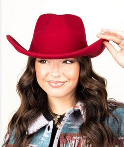 The Lainey Crimson Felt Hat