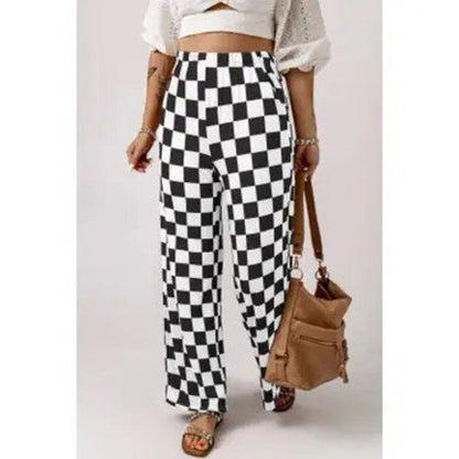 Black/White Checkered Pants