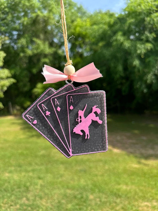 Grey and pink cards w bow