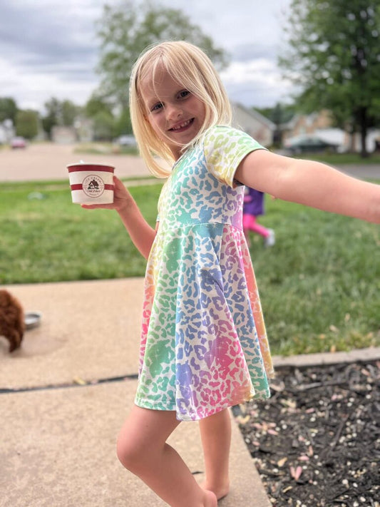 Colorful Leopard Print Dress