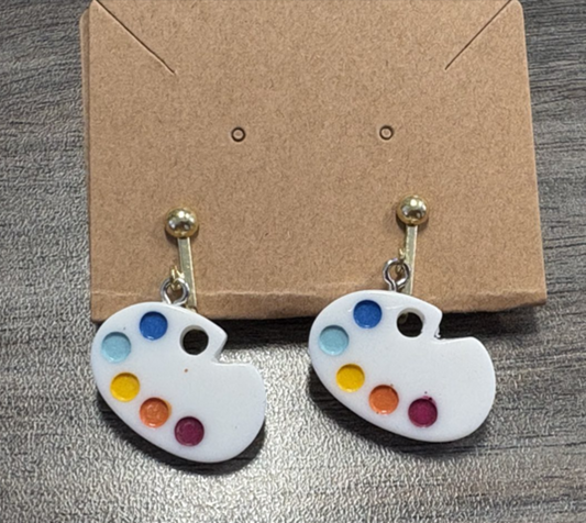 Art class clip on earrings