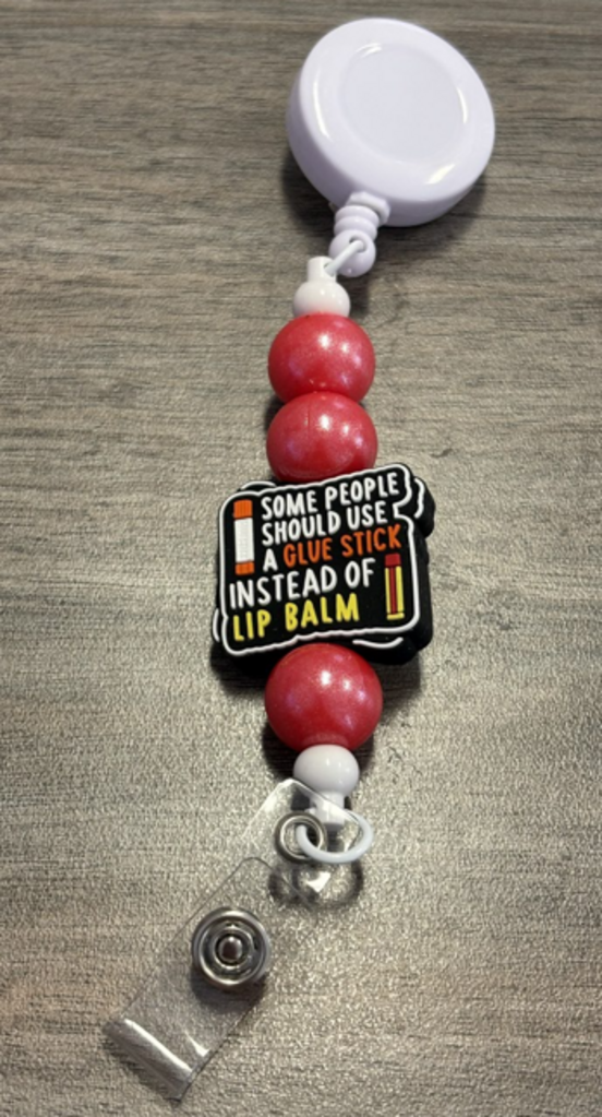Glue stick badge reel