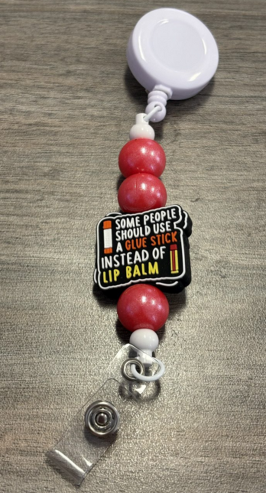 Glue stick badge reel