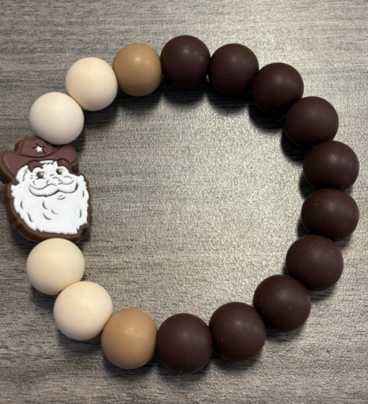 Howdy Santa teething ring