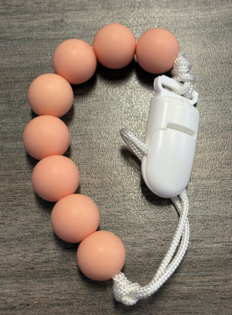 Peach paci clip