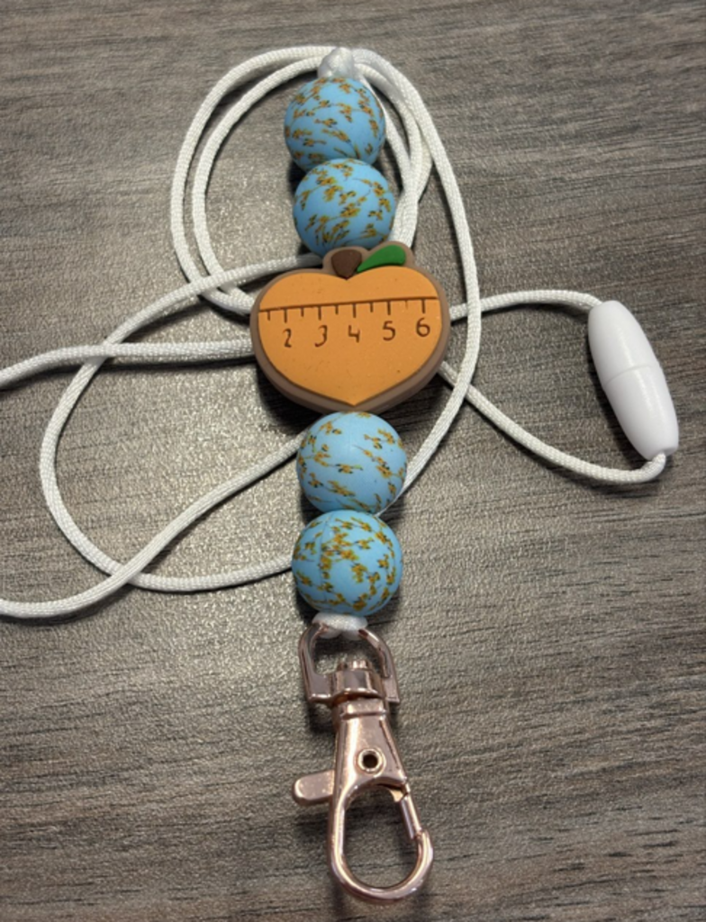 Peach lanyard