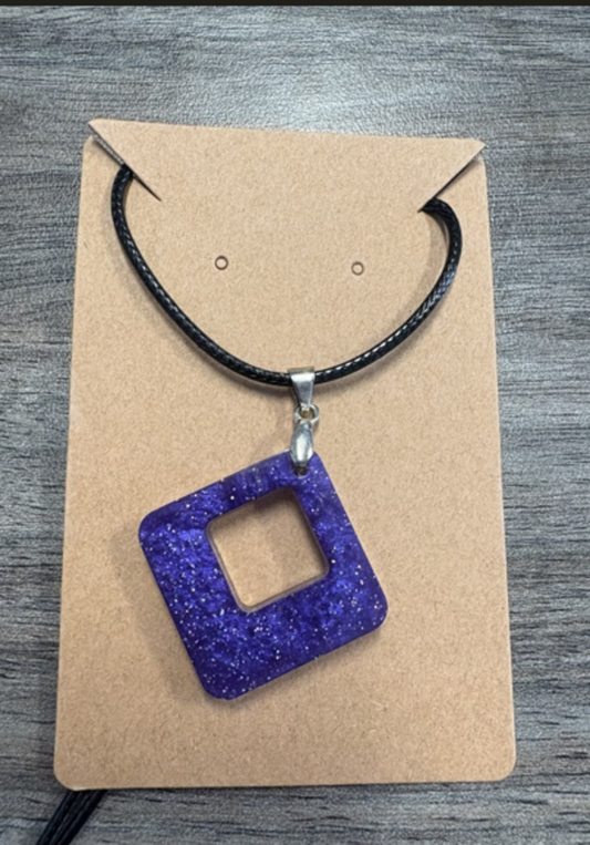 Purple Resin Necklace