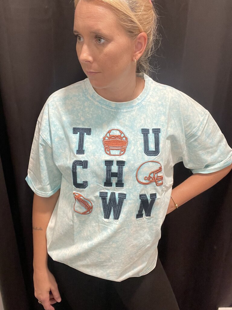 Acid Washed 3D Embroidery Tee