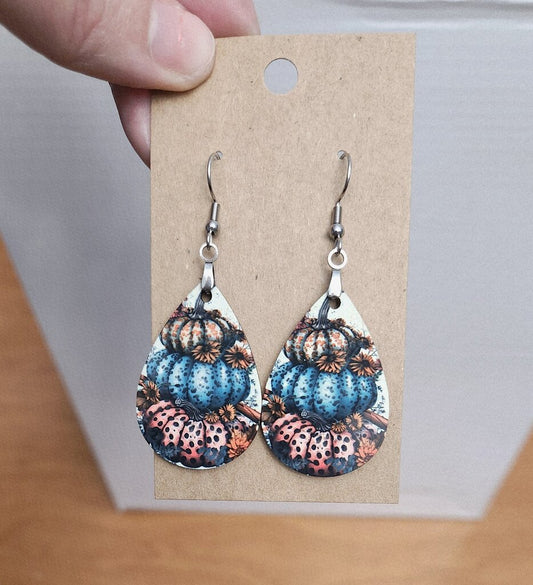 OrnTrqwhtleop threepumpkin TD Earrings