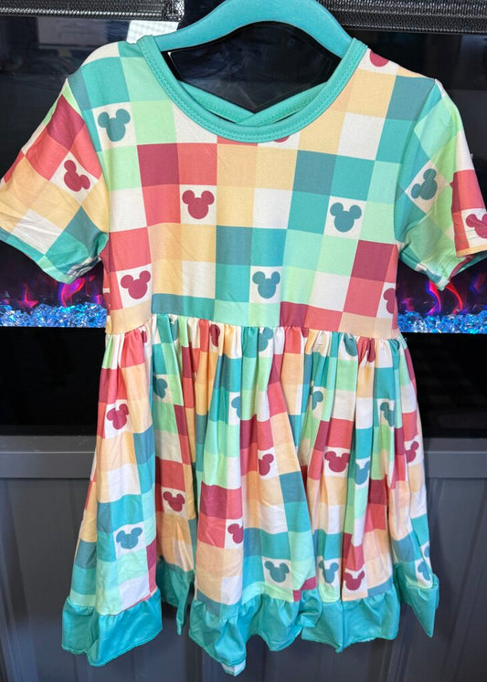 Mouse Checkered Dress