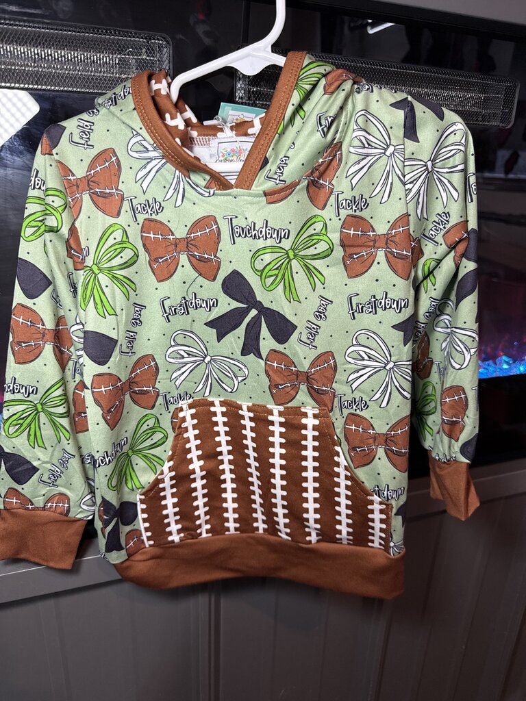 Football And Bows Hoodie