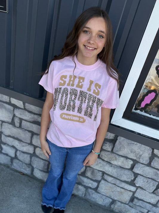 She is Worthy Graphic Top