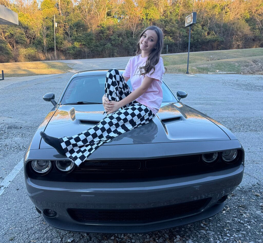 Black/White Checkered Pants