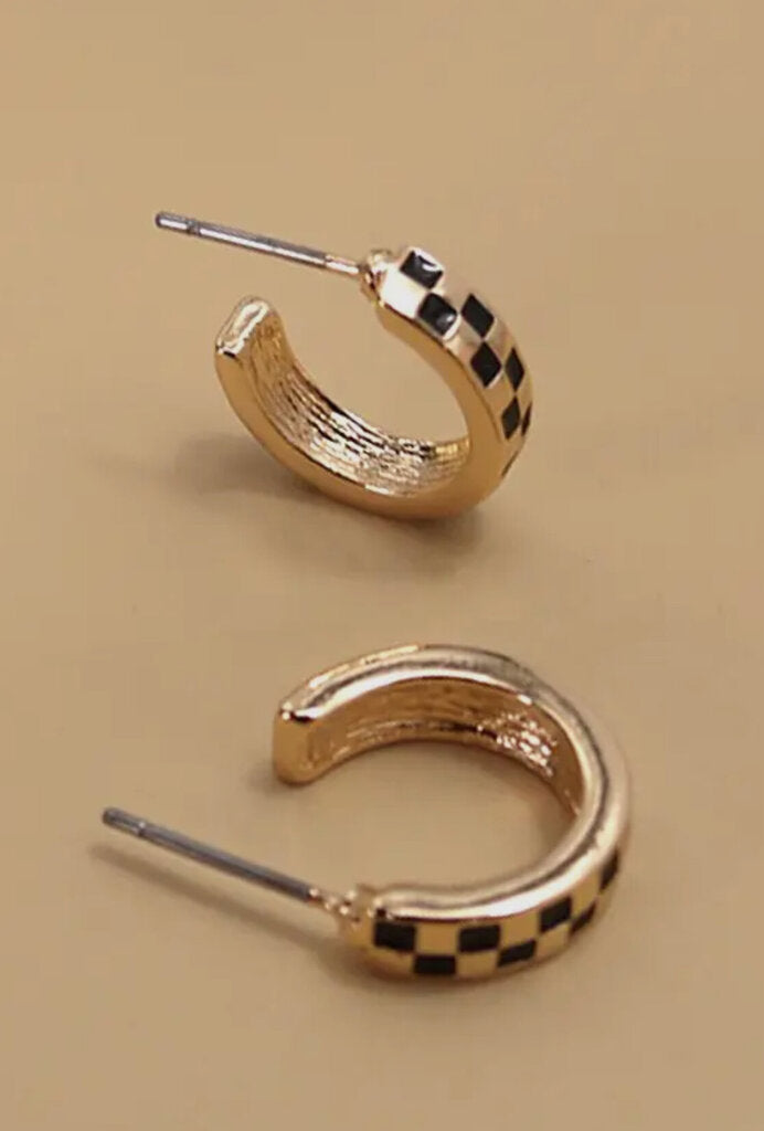 Mini Checkered Hoops