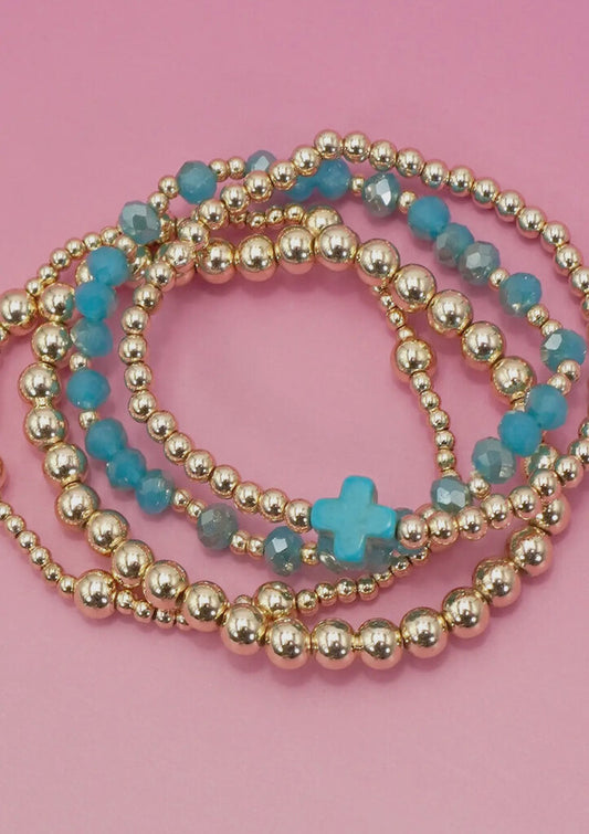 Boho Cross Colorful Beaded Braclets