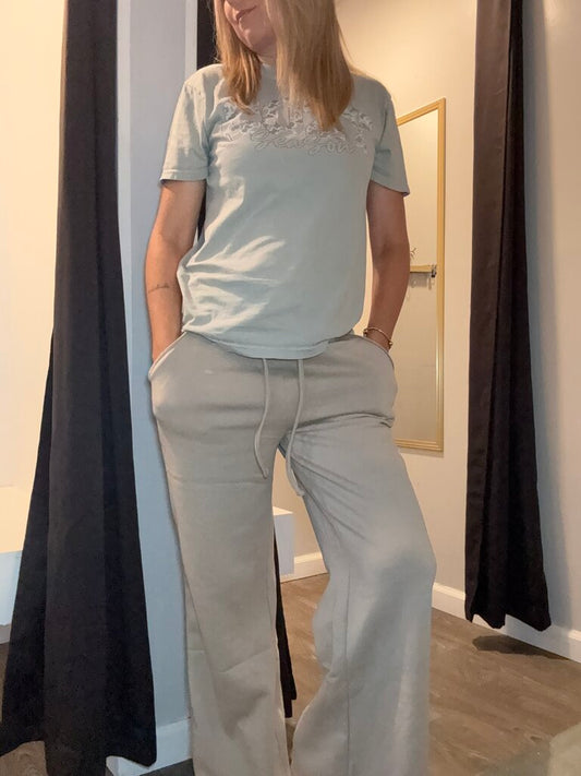 Wide Leg Exposed Seam Sweatpants