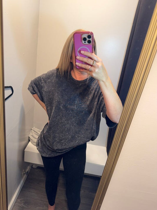 Acid Wash Oversized Tee