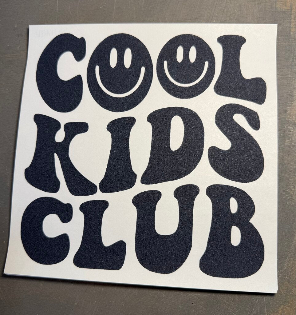 Cool Kid Club Single Color Transfer