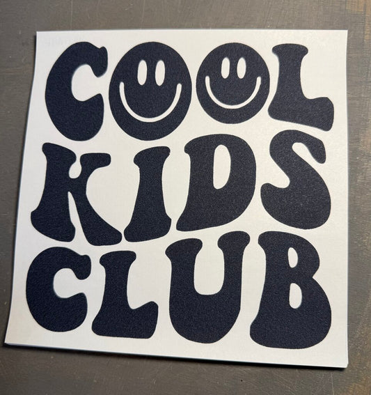 Cool Kid Club Single Color Transfer