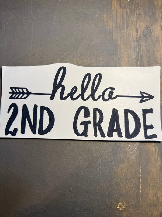 Hello 2nd grade Single Color Transfer