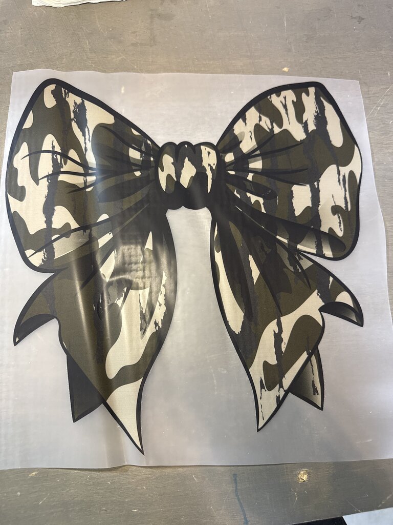 Camo Bow Full Color transfer