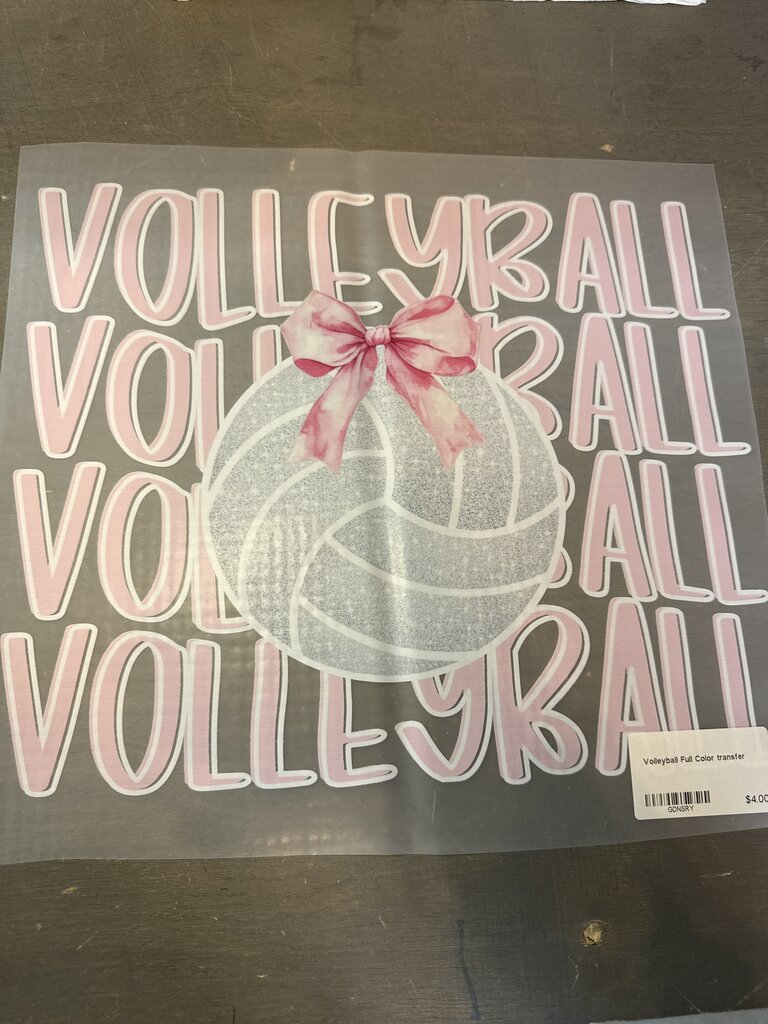Volleyball Full Color transfer