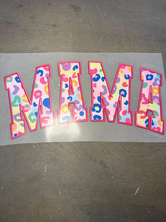 Colorful Mama Leopard Print Full Color Transfer
