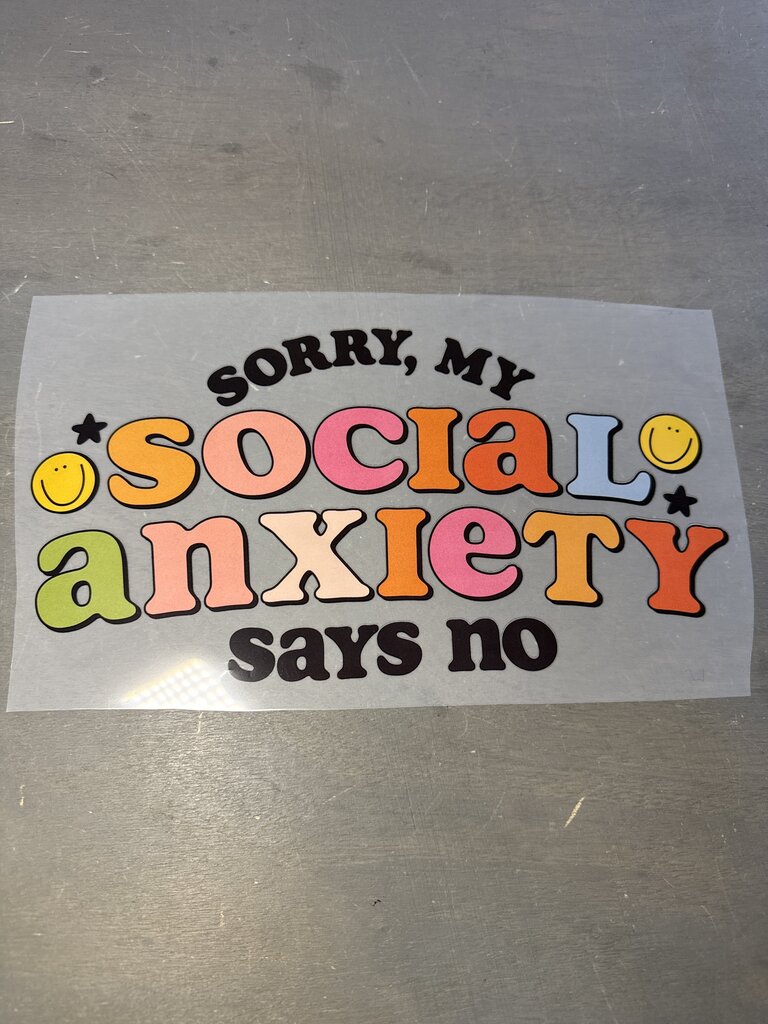 Social Anxiety Full Color Transfer